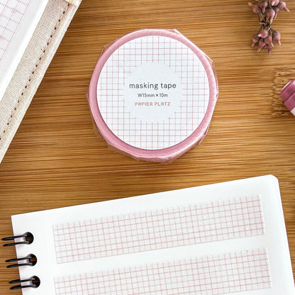 Papier Platz / Washi Tape - Grid Pink