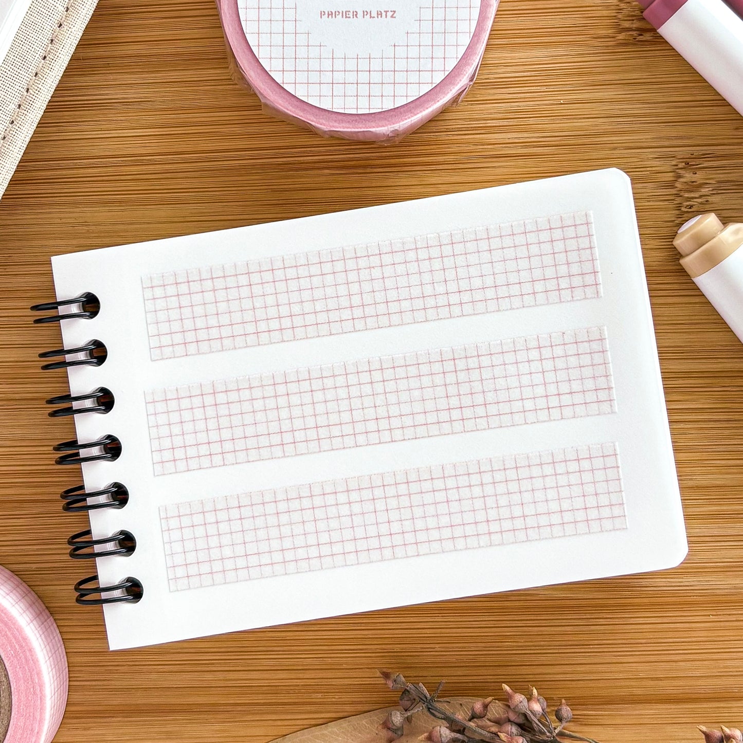 Papier Platz / Washi Tape - Grid Pink