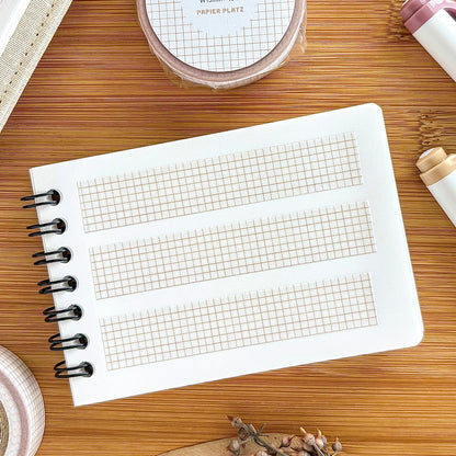 Papier Platz / Washi Tape - Grid Brown