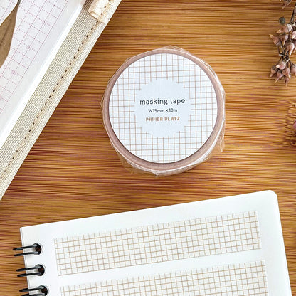 Papier Platz / Washi Tape - Grid Brown