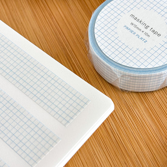 Papier Platz / Washi Tape - Grid Sky Blue