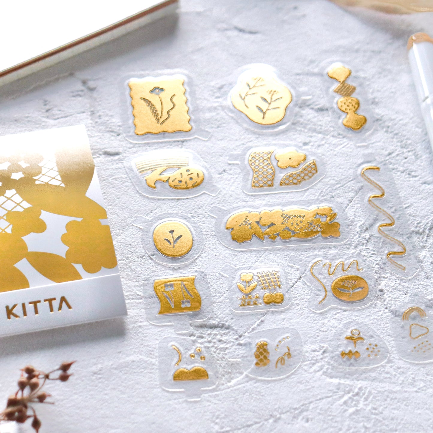 KITTA Shiny Flake Stickers - Flower Song