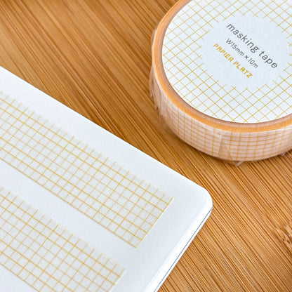 Papier Platz / Washi Tape - Grid Yellow