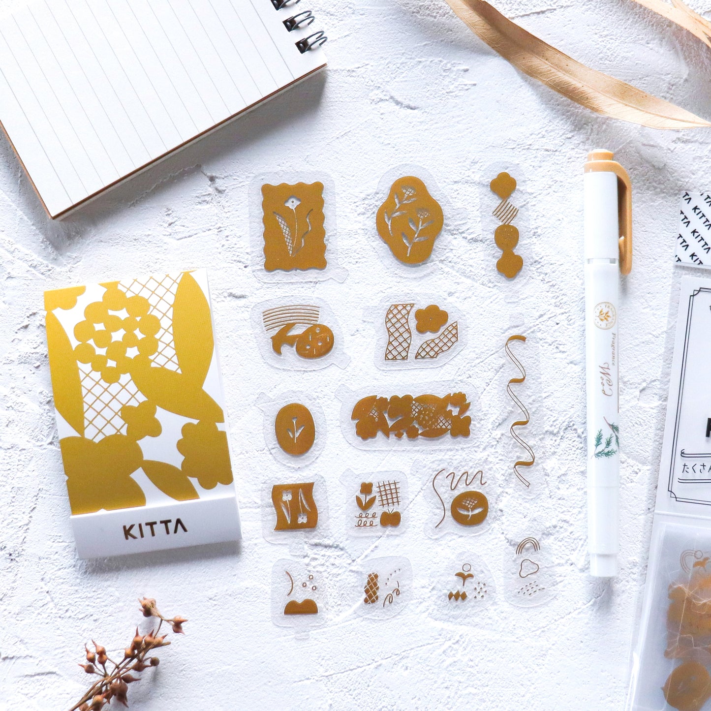 KITTA Shiny Flake Stickers - Flower Song