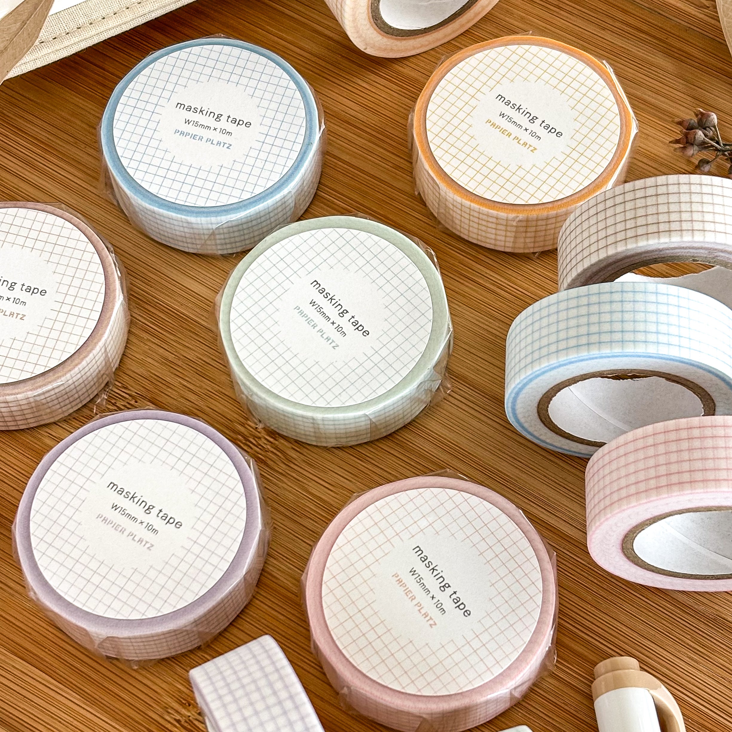 Papier Platz / Washi Tape - Grid Yellow