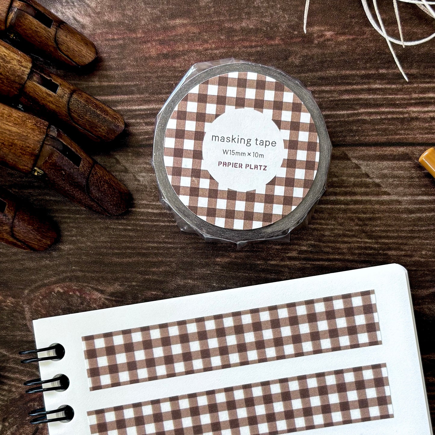 Papier Platz / Washi Tape - Checkered (hot chocolate)