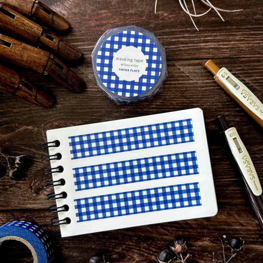Papier Platz / Washi Tape - Checkered (Ultramarine)