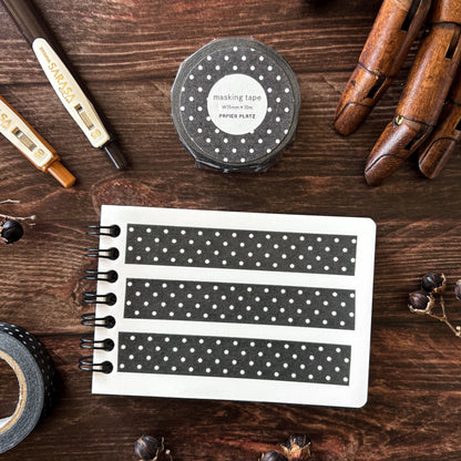 Papier Platz / Washi Tape - Dot Black