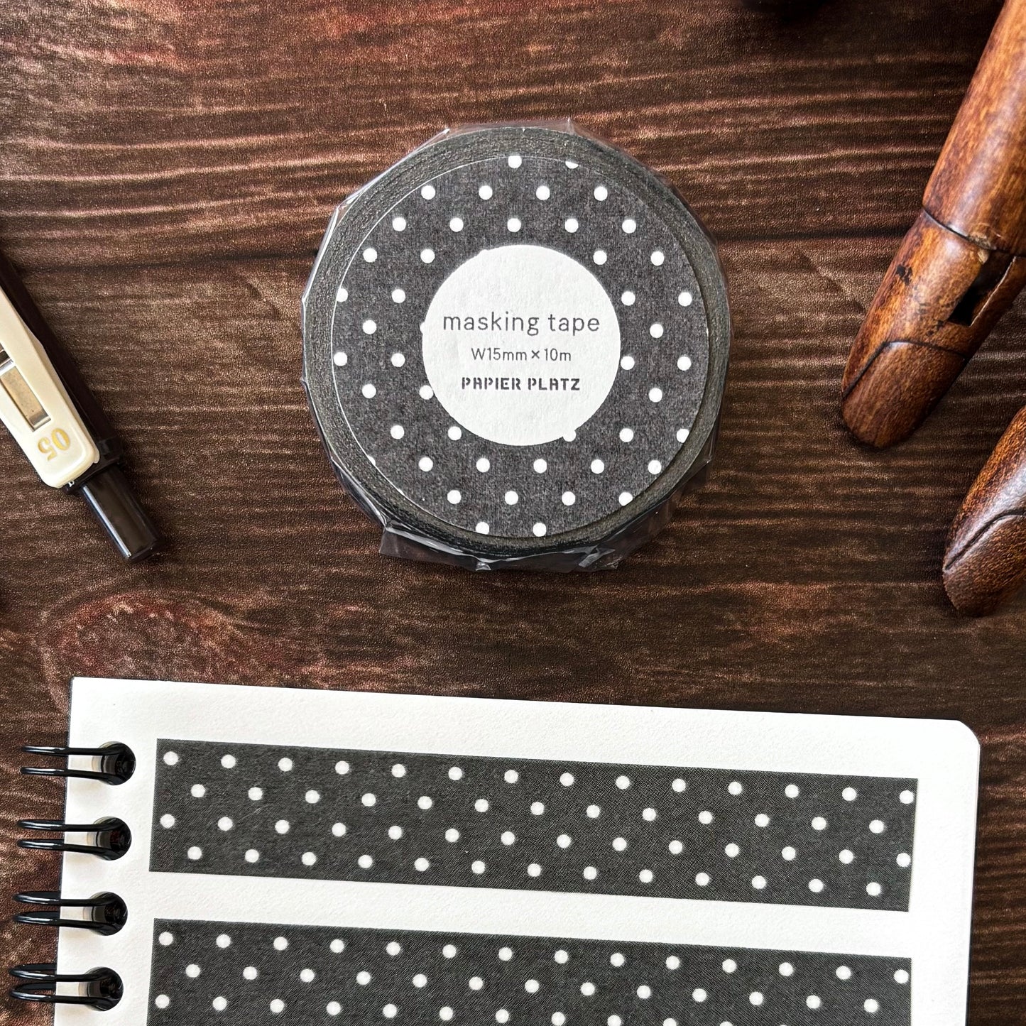 Papier Platz / Washi Tape - Dot Black