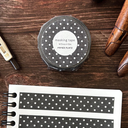 Papier Platz / Washi Tape - Dot Black