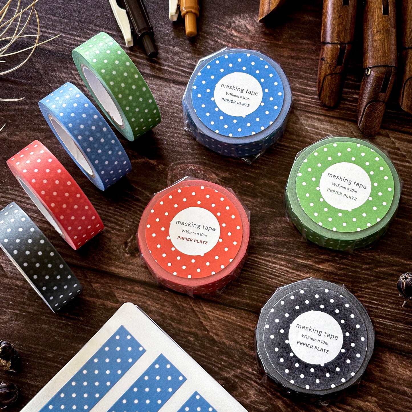 Papier Platz / Washi Tape - Dot Green