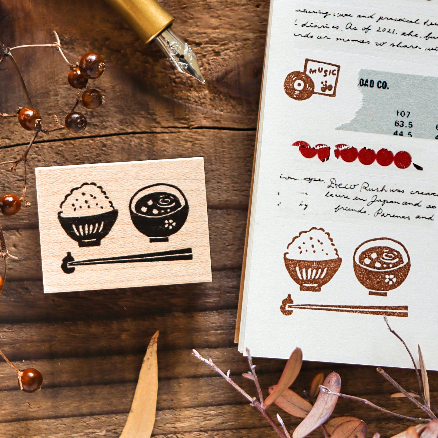 Hankodori / Rubber Stamp - Japanese Food