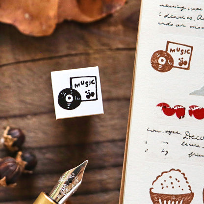 Hankodori / Mini Rubber Stamp - Music