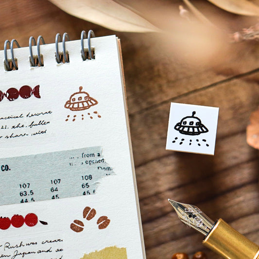 Hankodori / Mini Rubber Stamp - UFO
