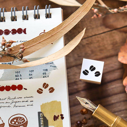 Hankodori / Mini Rubber Stamp - Coffee Beans