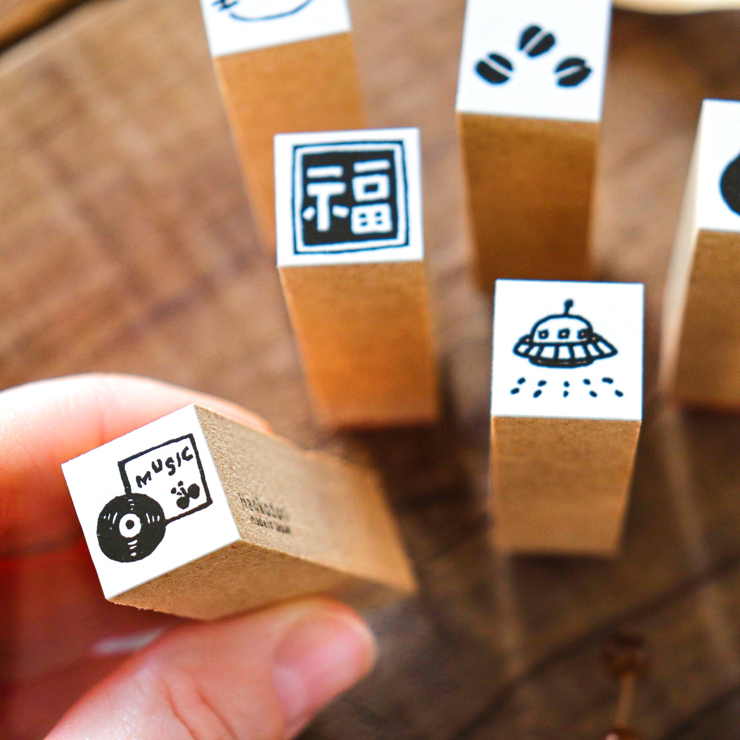 Hankodori / Mini Rubber Stamp - Music