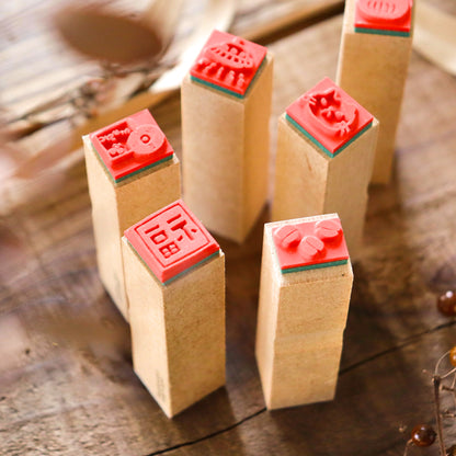 Hankodori / Mini Rubber Stamp - Coffee Beans