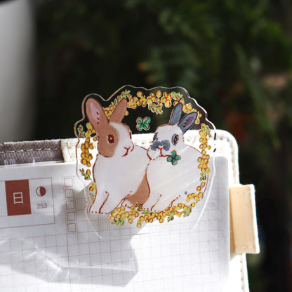 Shinako Moriyama / Rotating Paper Clip - Bunny & Mimosa