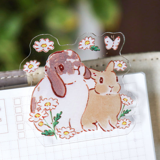 Shinako Moriyama / Rotating Paper Clip - Bunny & Daisy