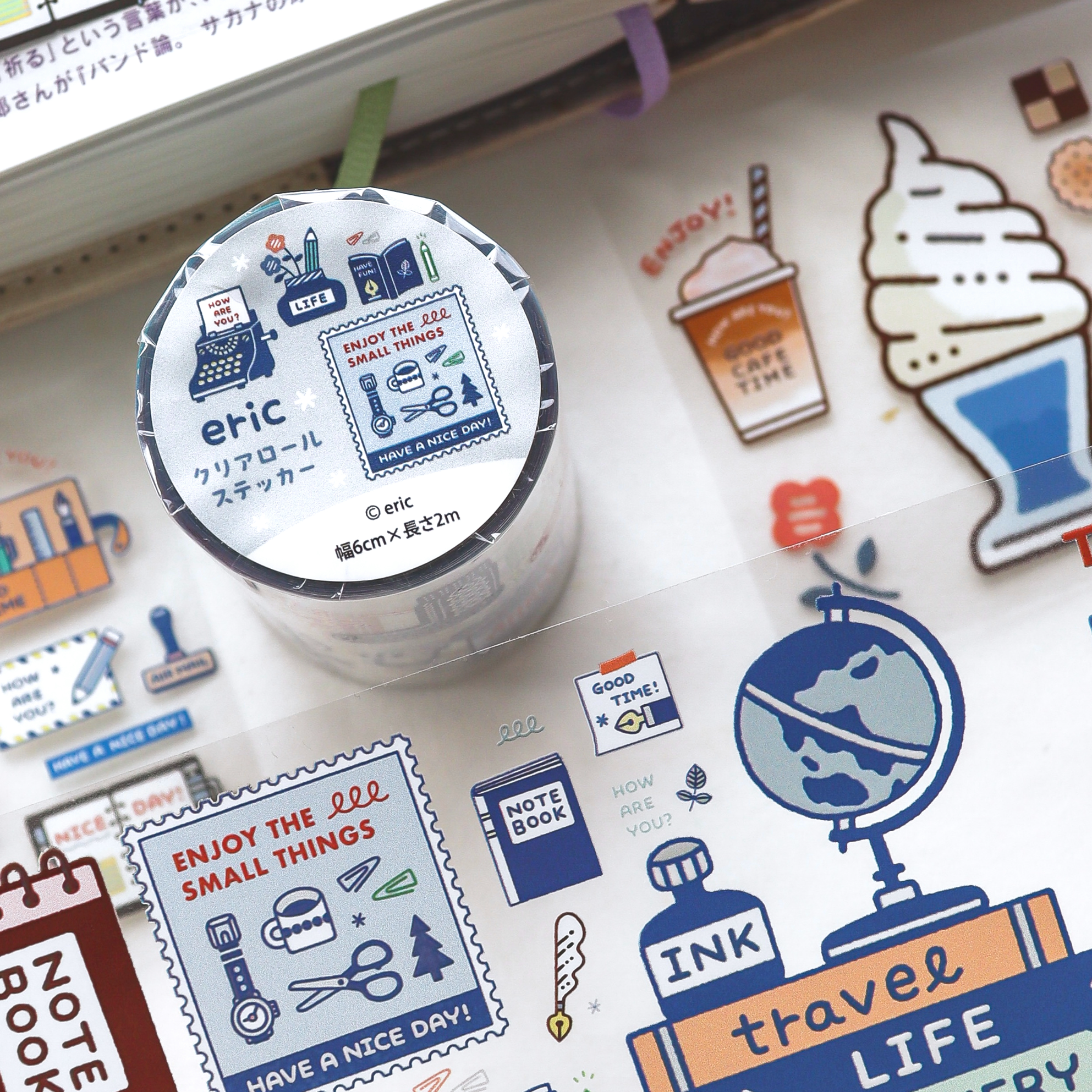 eric / Foil-Stamped Clear Roll Stickers