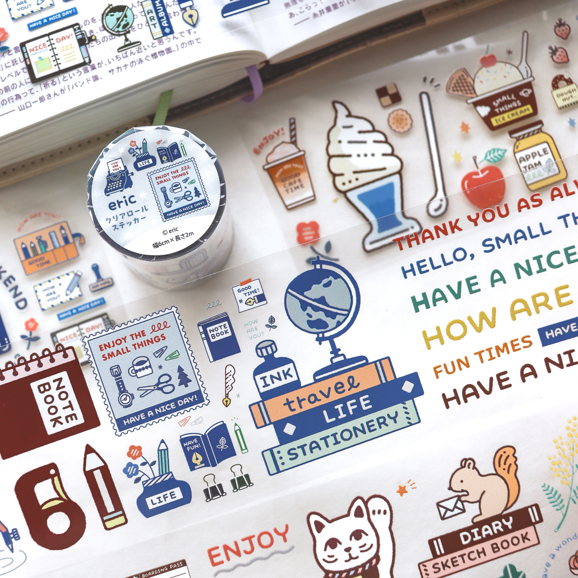 eric / Foil-Stamped Clear Roll Stickers