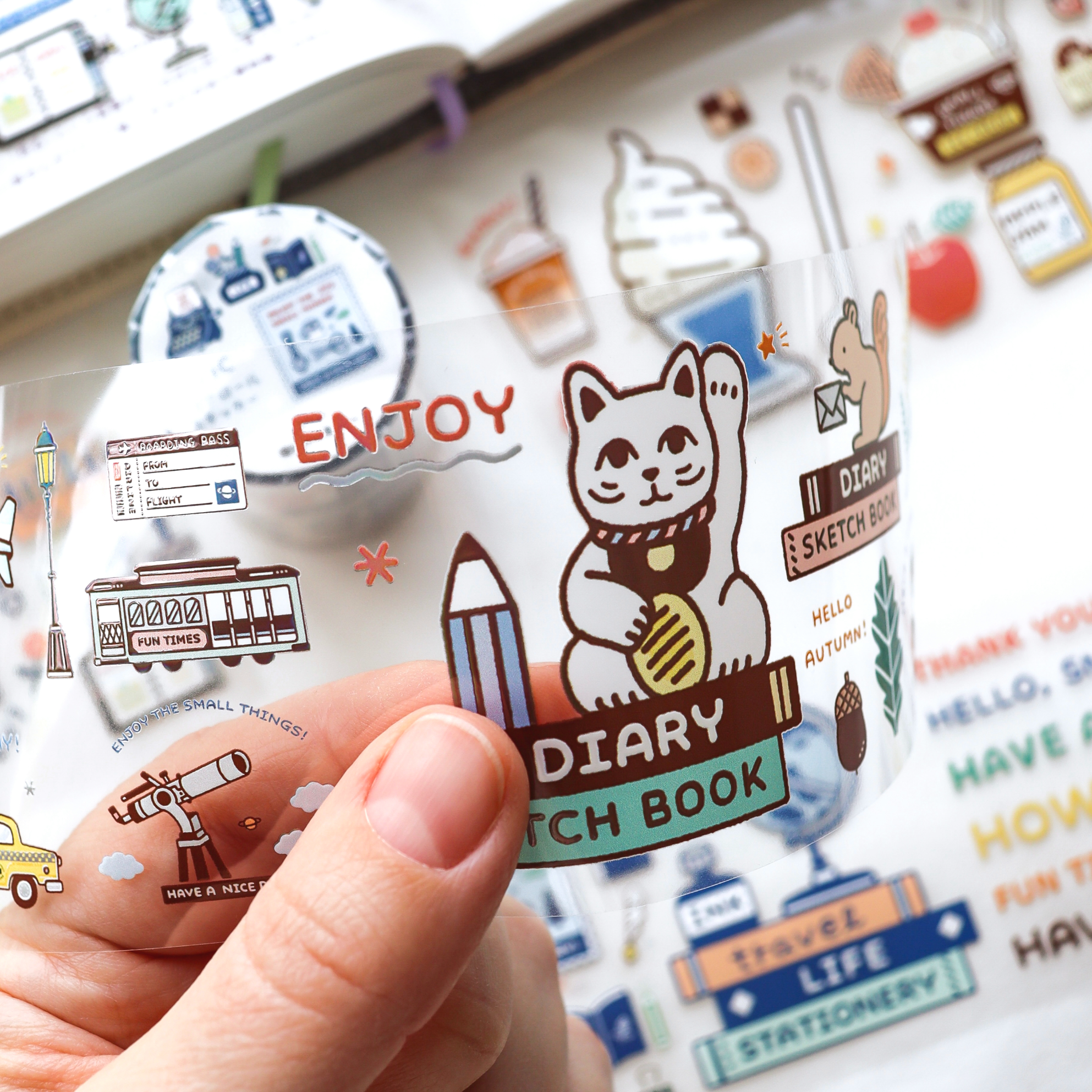 eric / Foil-Stamped Clear Roll Stickers