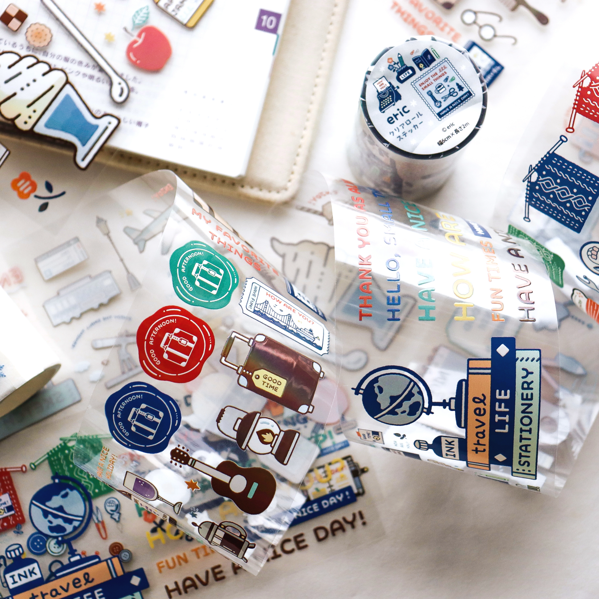 eric / Foil-Stamped Clear Roll Stickers
