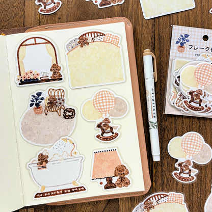 Waka Nakauchi / Flake Sticky Note - Dog at Home