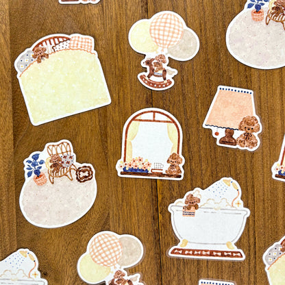 Waka Nakauchi / Flake Sticky Note - Dog at Home