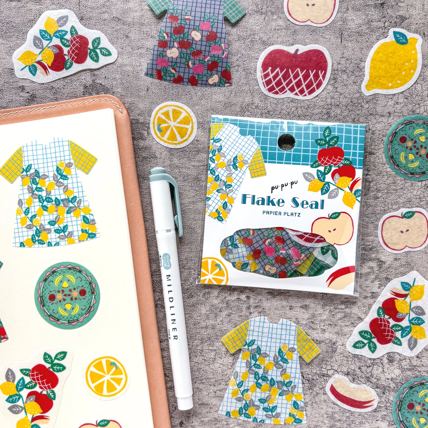 PUPUPU / Flake Stickers - Fruits
