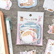 Waka Nakauchi / Flake Sticky Note - Bunny & Coffee