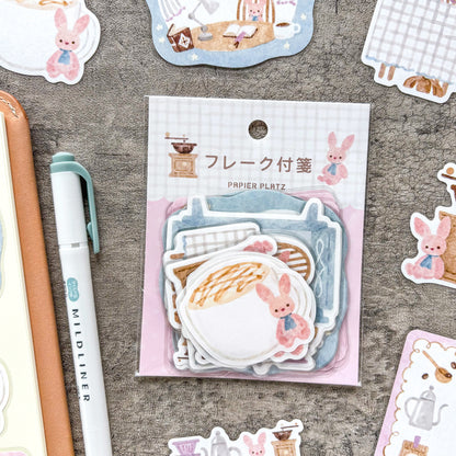 Waka Nakauchi / Flake Sticky Note - Bunny & Coffee