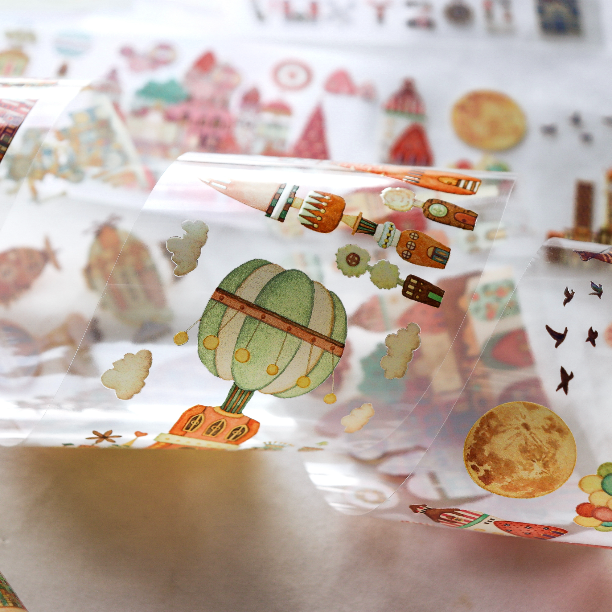 Kuusoogai / Foil-stamped Clear Roll Stickers