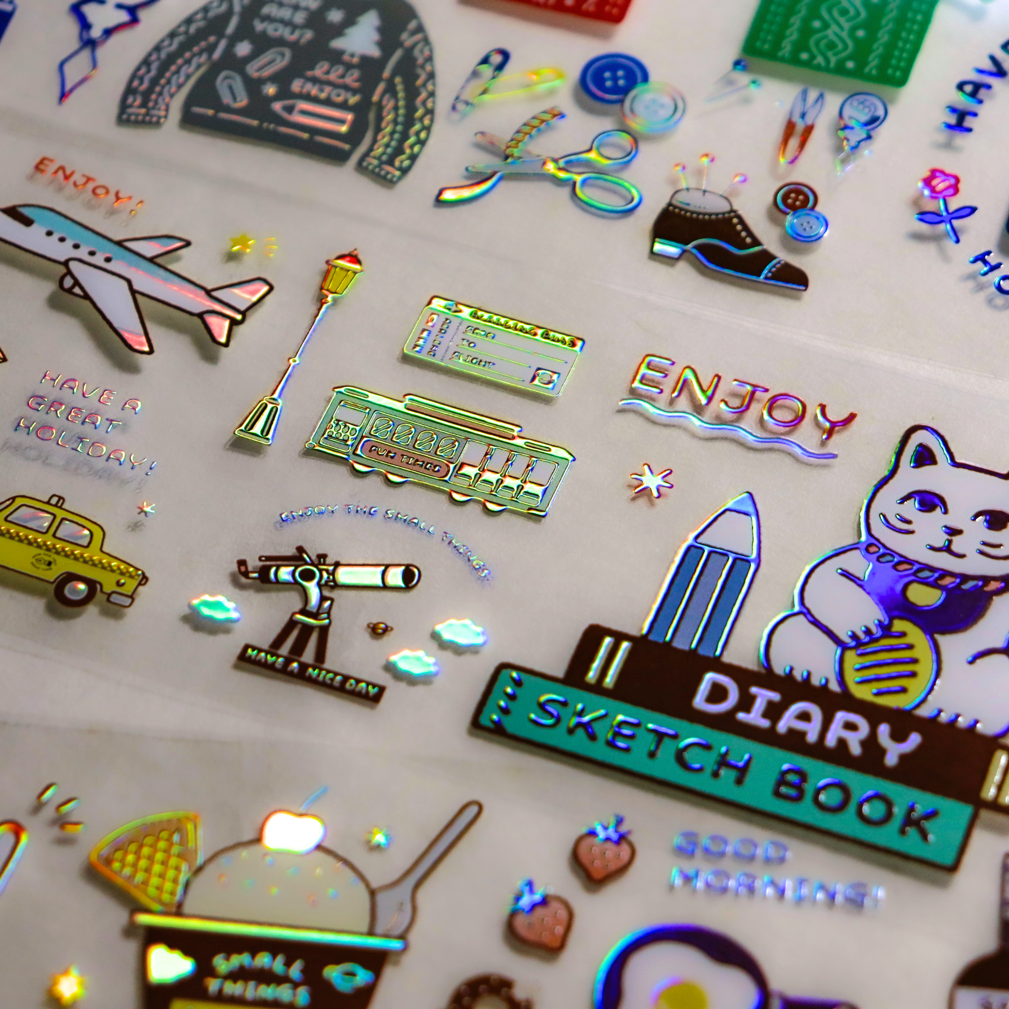 eric / Foil-Stamped Clear Roll Stickers