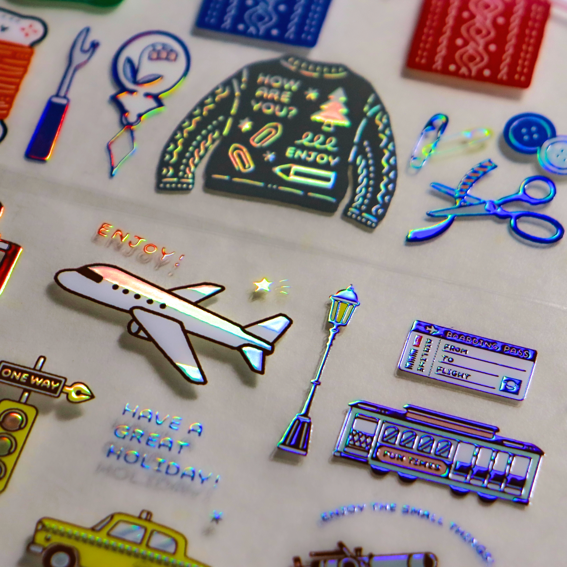 eric / Foil-Stamped Clear Roll Stickers