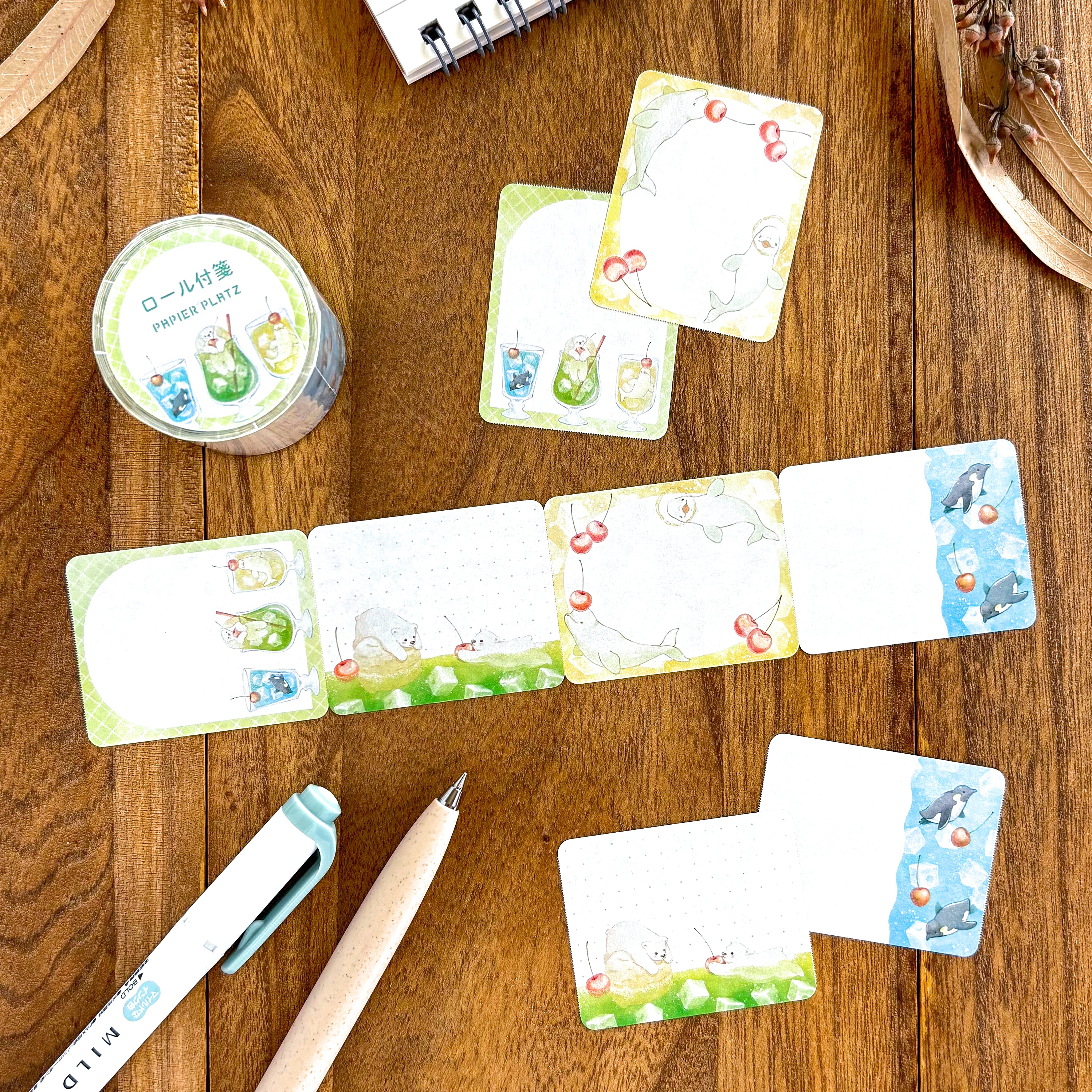 NATSUNOKA / Roll Sticky Note - Animal Soda
