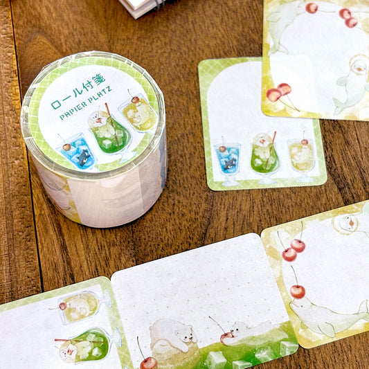 NATSUNOKA / Roll Sticky Note - Animal Soda