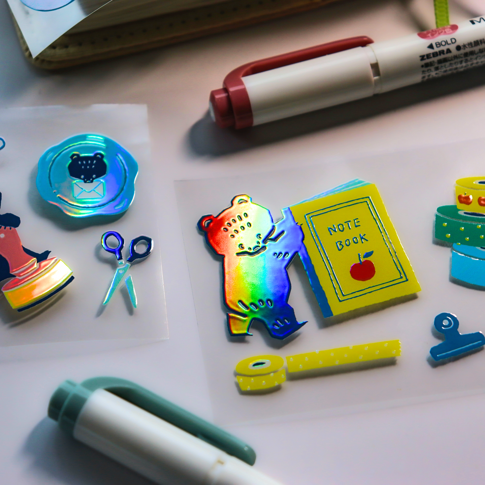 Mokuji / Foil-stamped Clear Roll Stickers