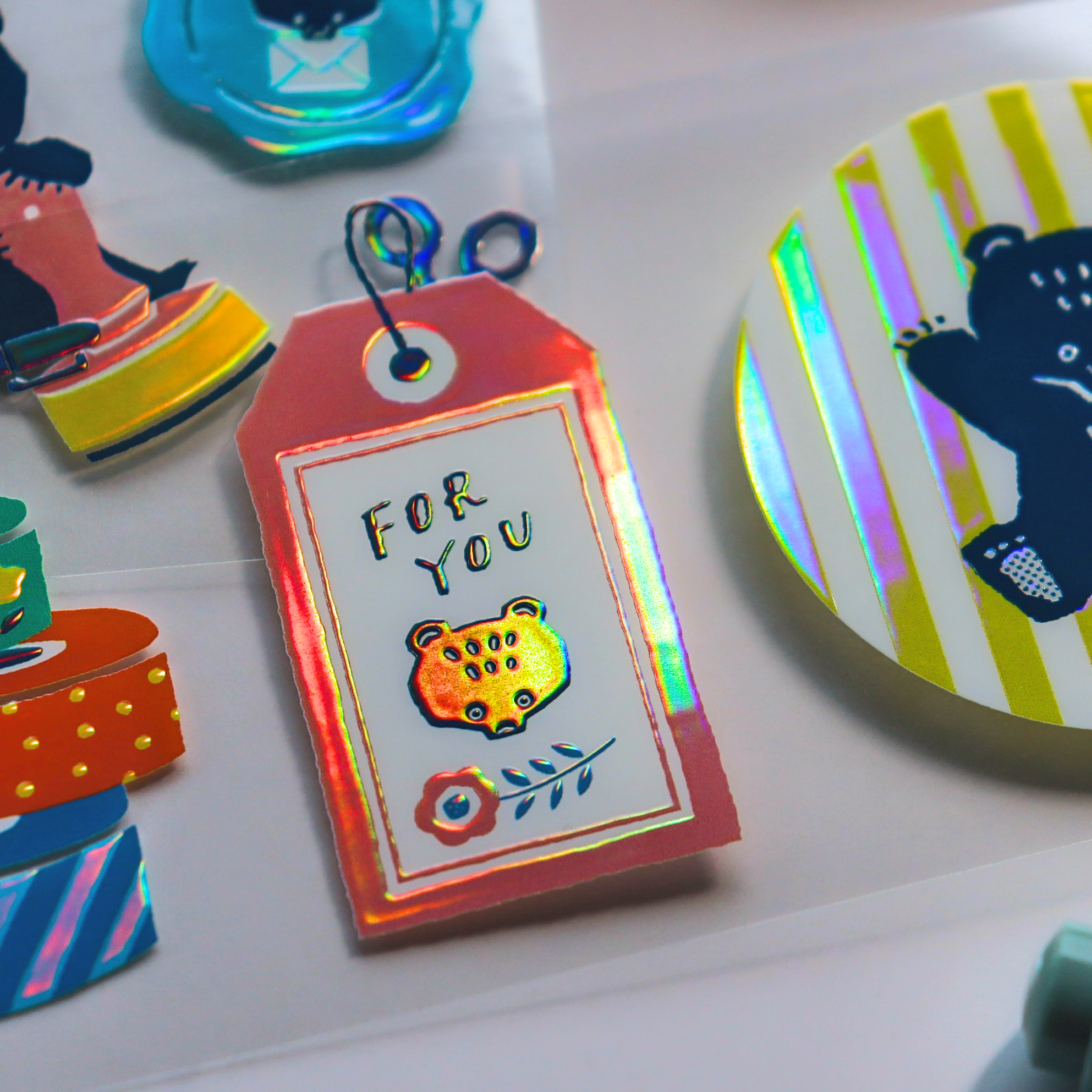 Mokuji / Foil-stamped Clear Roll Stickers