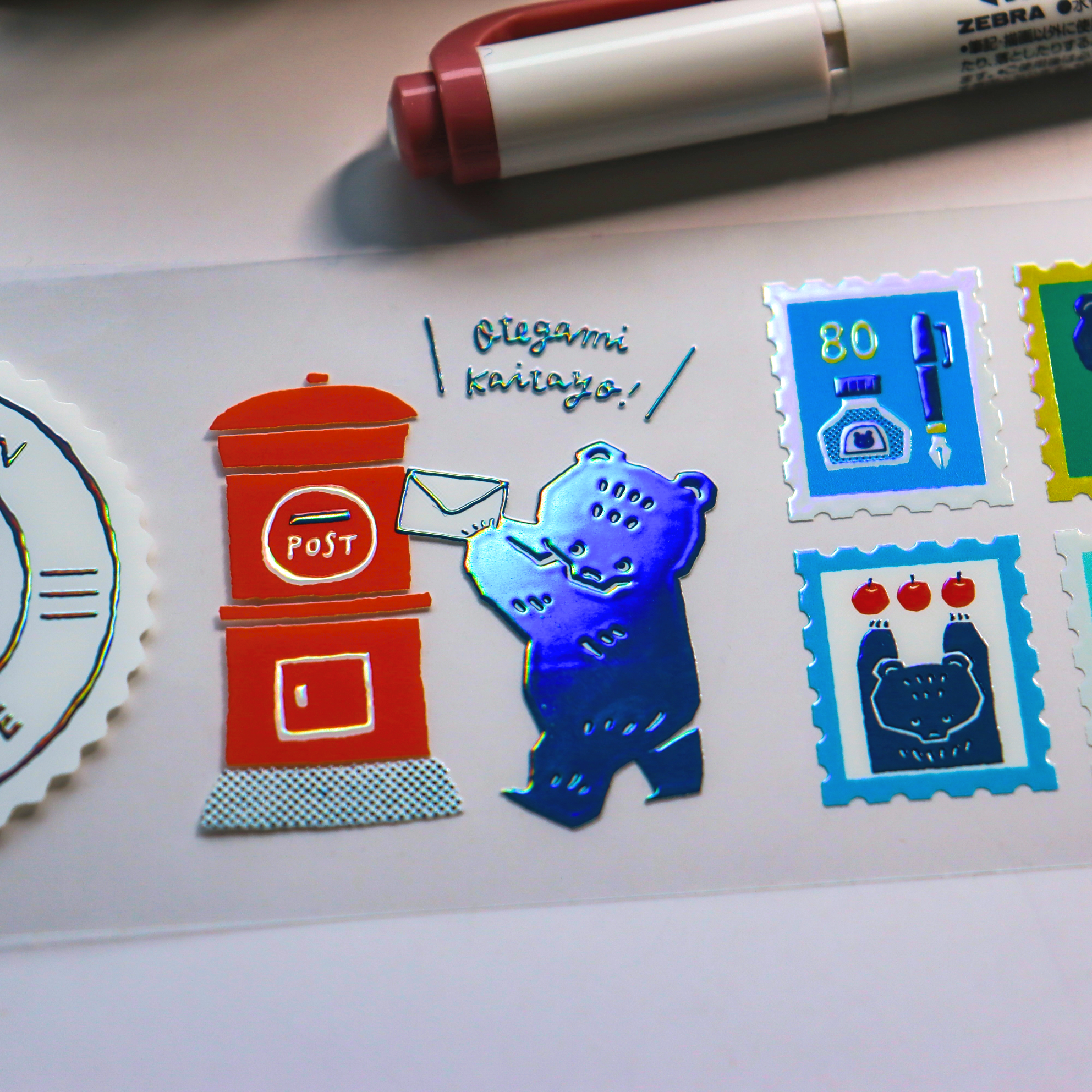 Mokuji / Foil-stamped Clear Roll Stickers