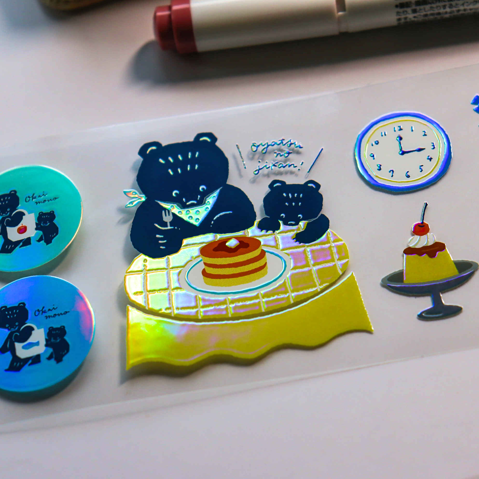 Mokuji / Foil-stamped Clear Roll Stickers