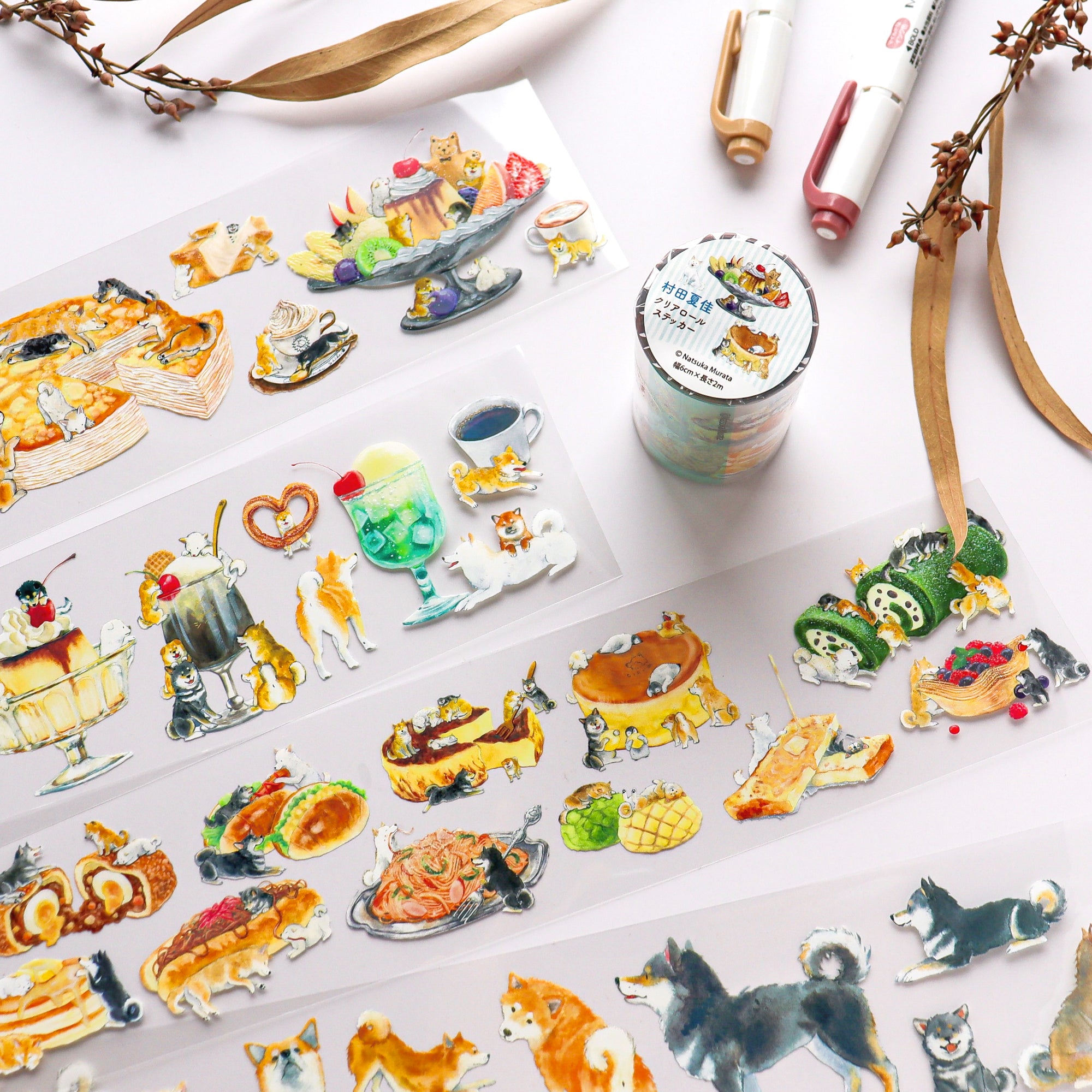Natsuka Murata / Foil-stamped Clear Roll Stickers