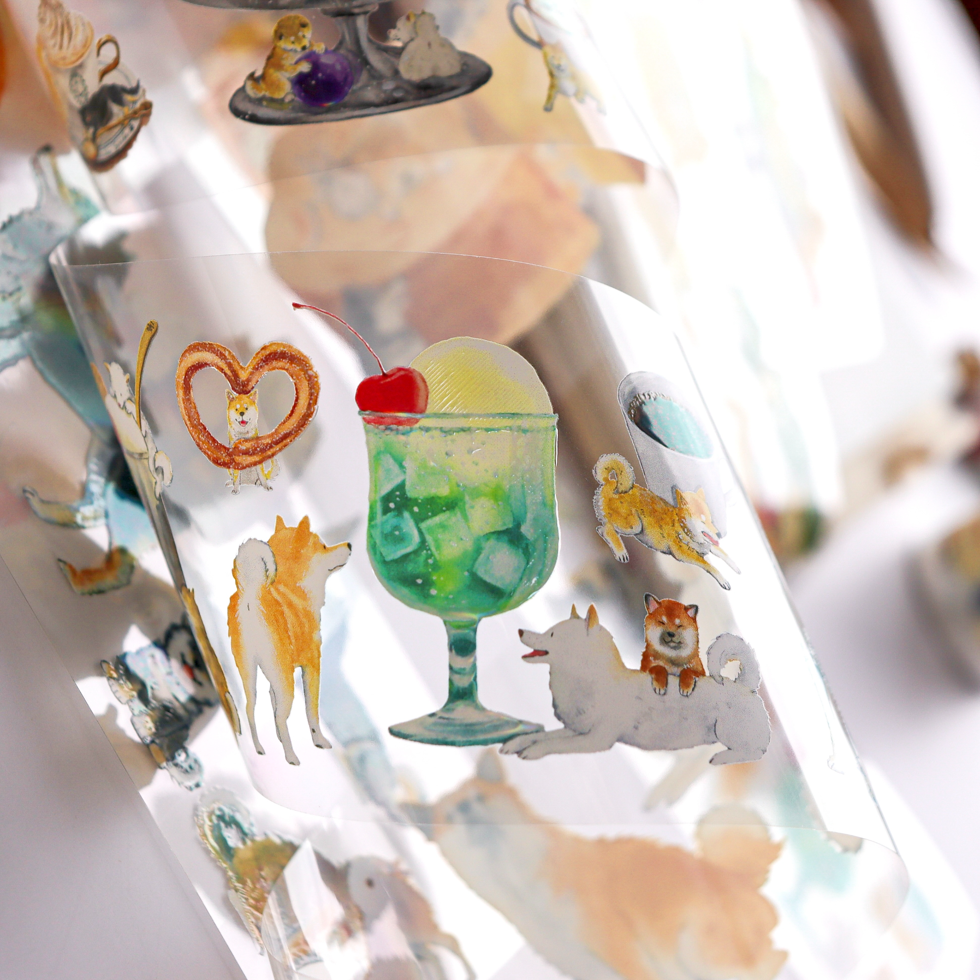 Natsuka Murata / Foil-stamped Clear Roll Stickers