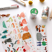 Necktie / Foil-Stamped Clear Roll Stickers