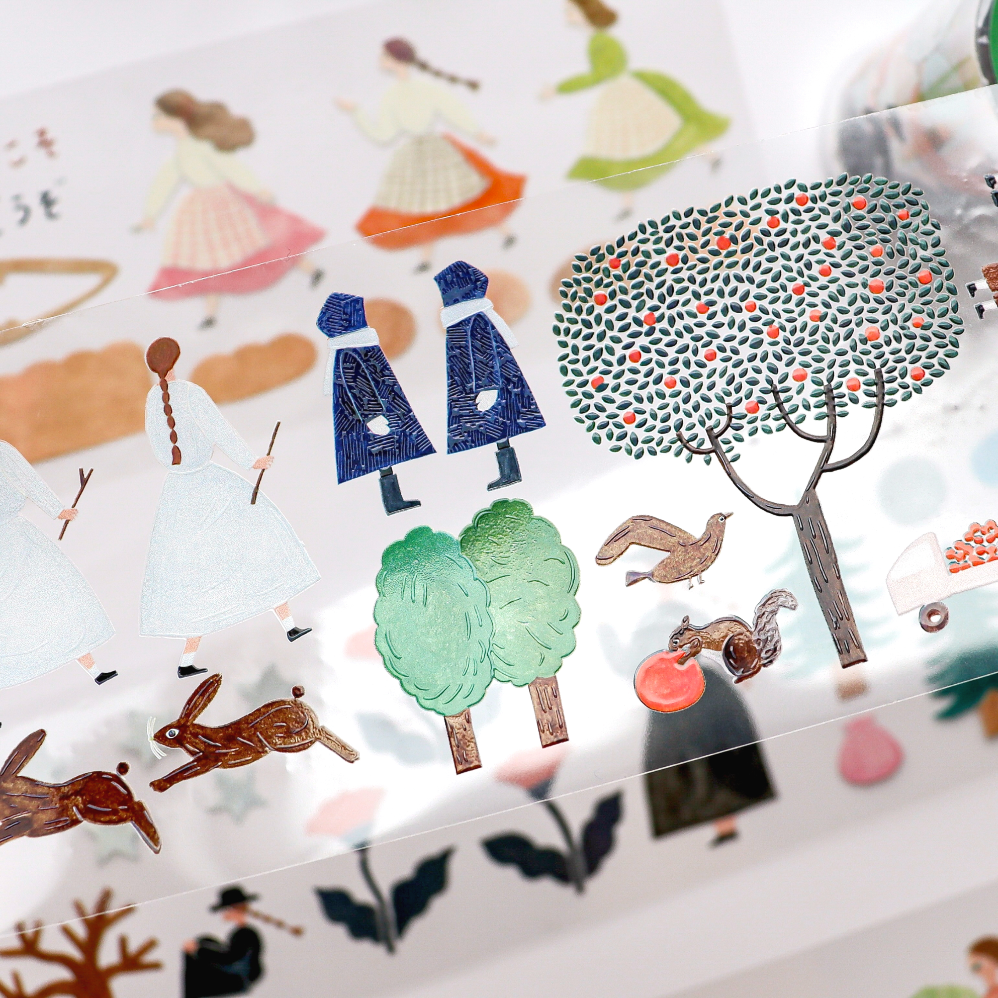 Necktie / Foil-Stamped Clear Roll Stickers