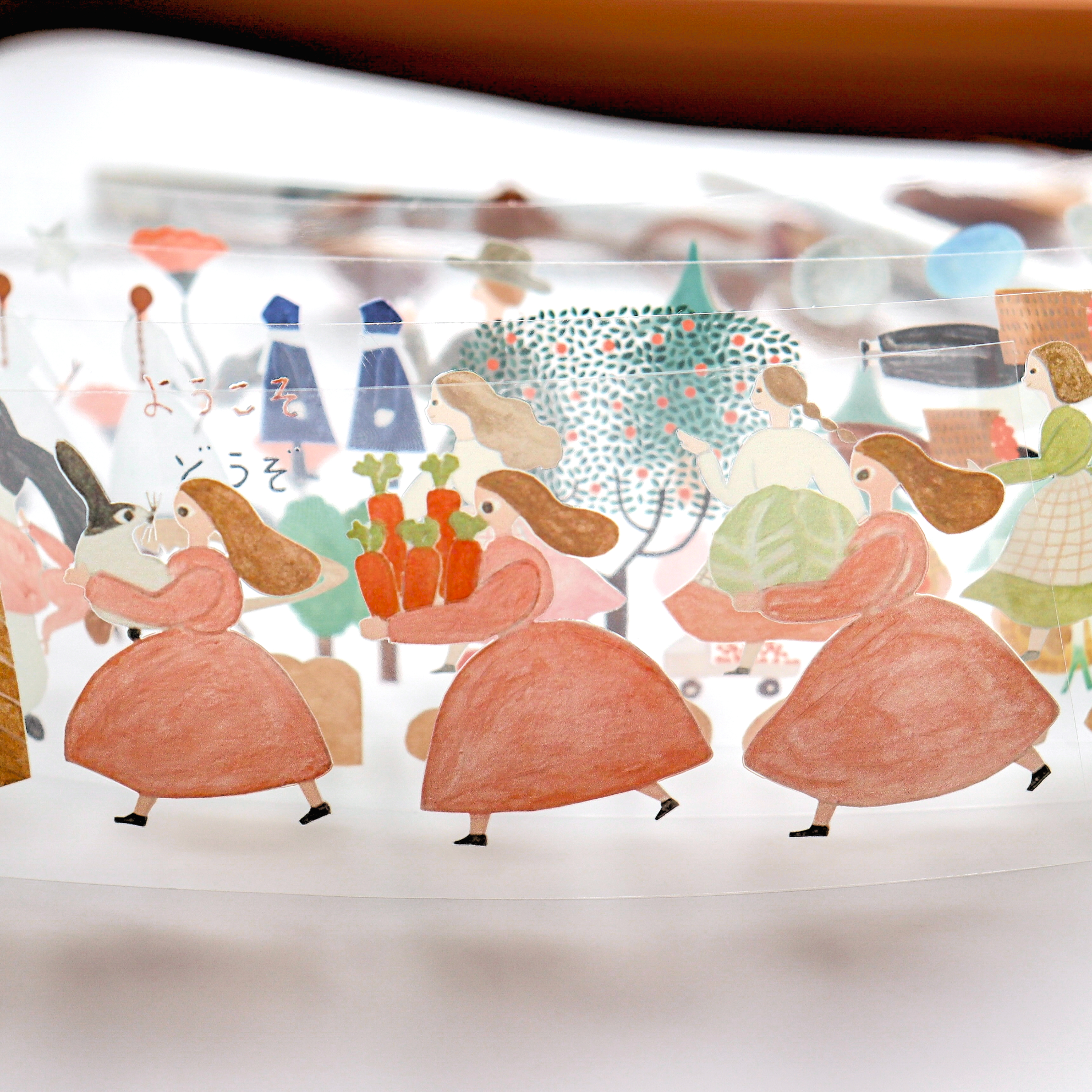 Necktie / Foil-Stamped Clear Roll Stickers