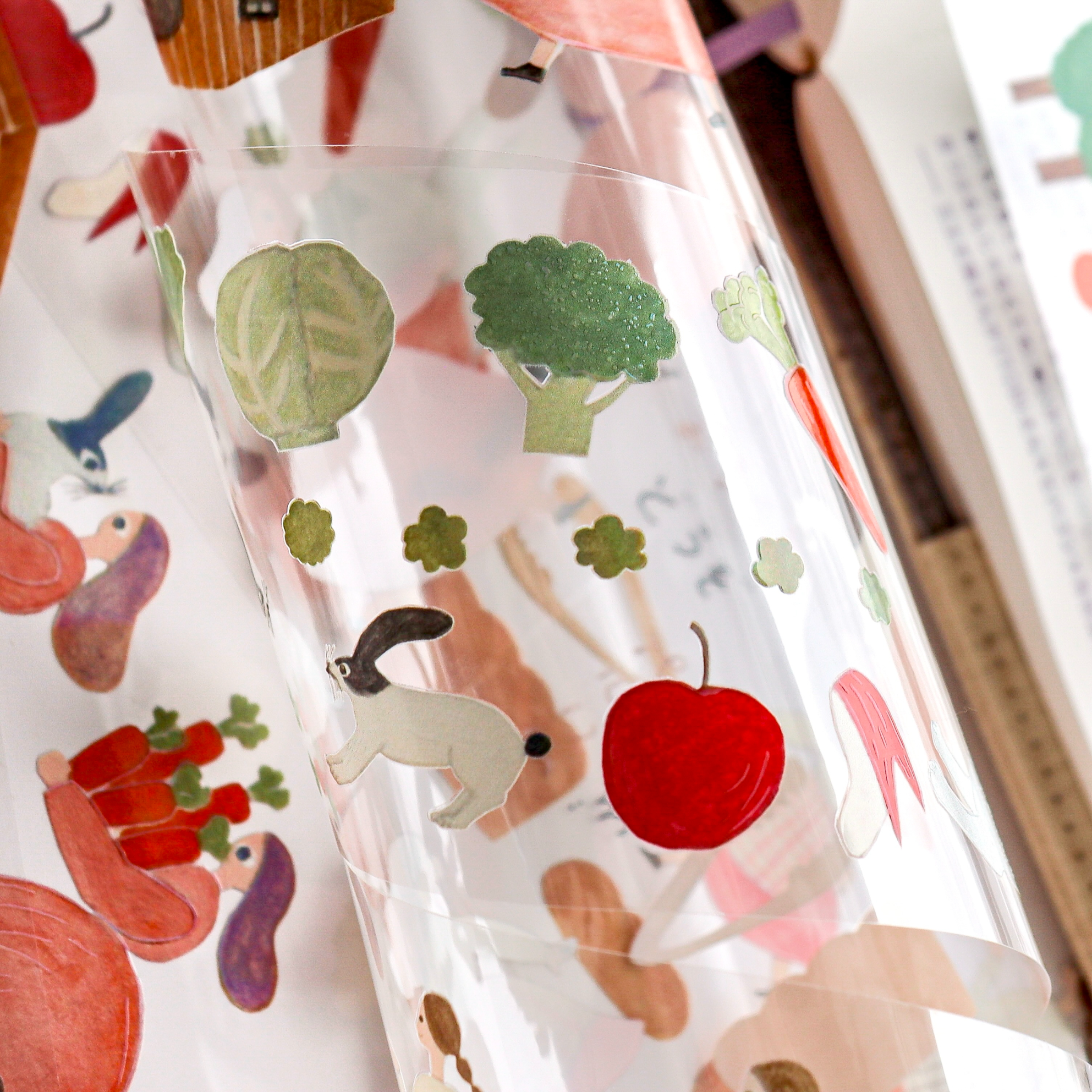 Necktie / Foil-Stamped Clear Roll Stickers