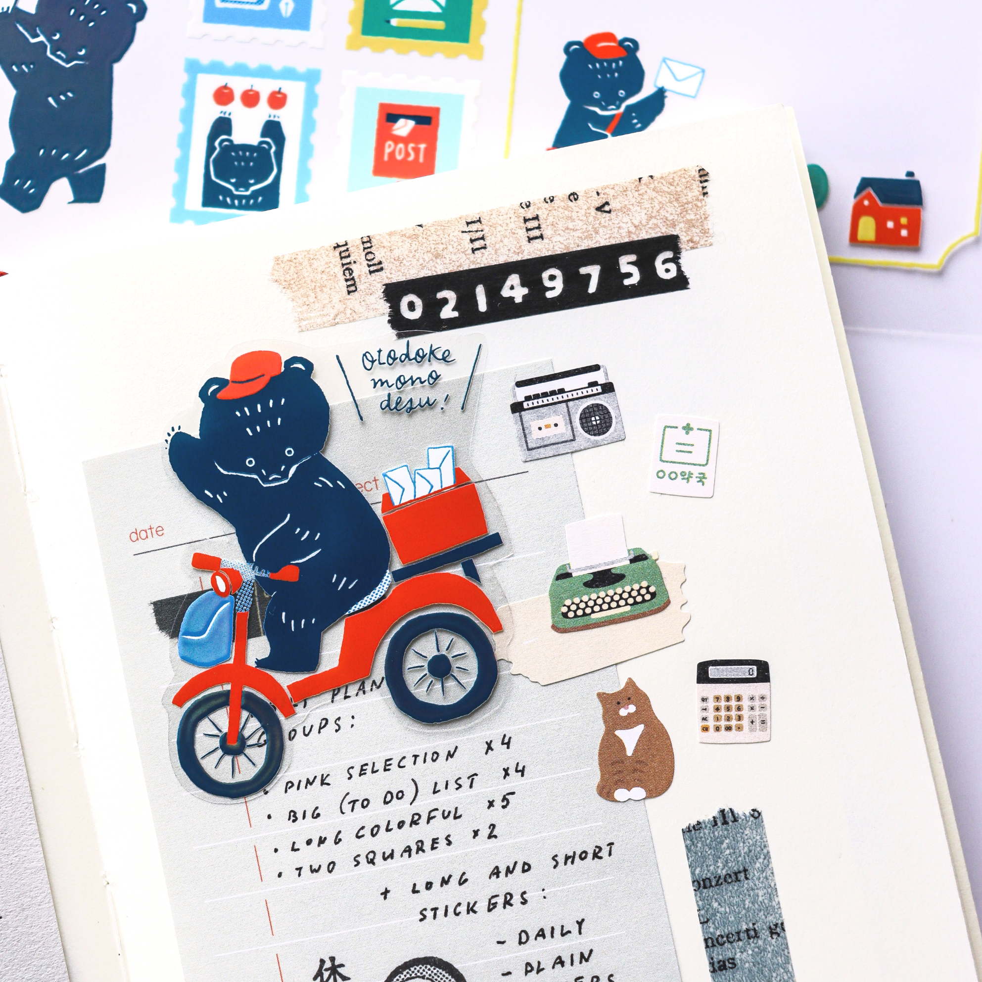 Mokuji / Foil-stamped Clear Roll Stickers