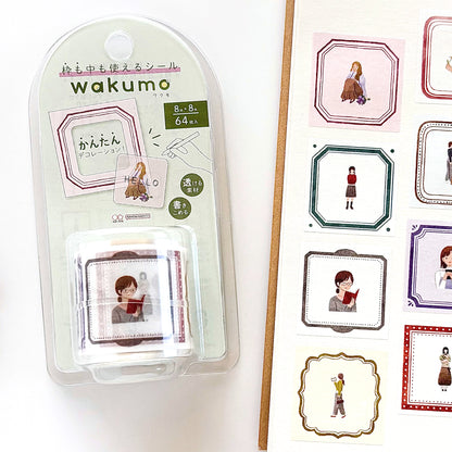 Wakumo Frame Stickers - Square (Girl and Frame)