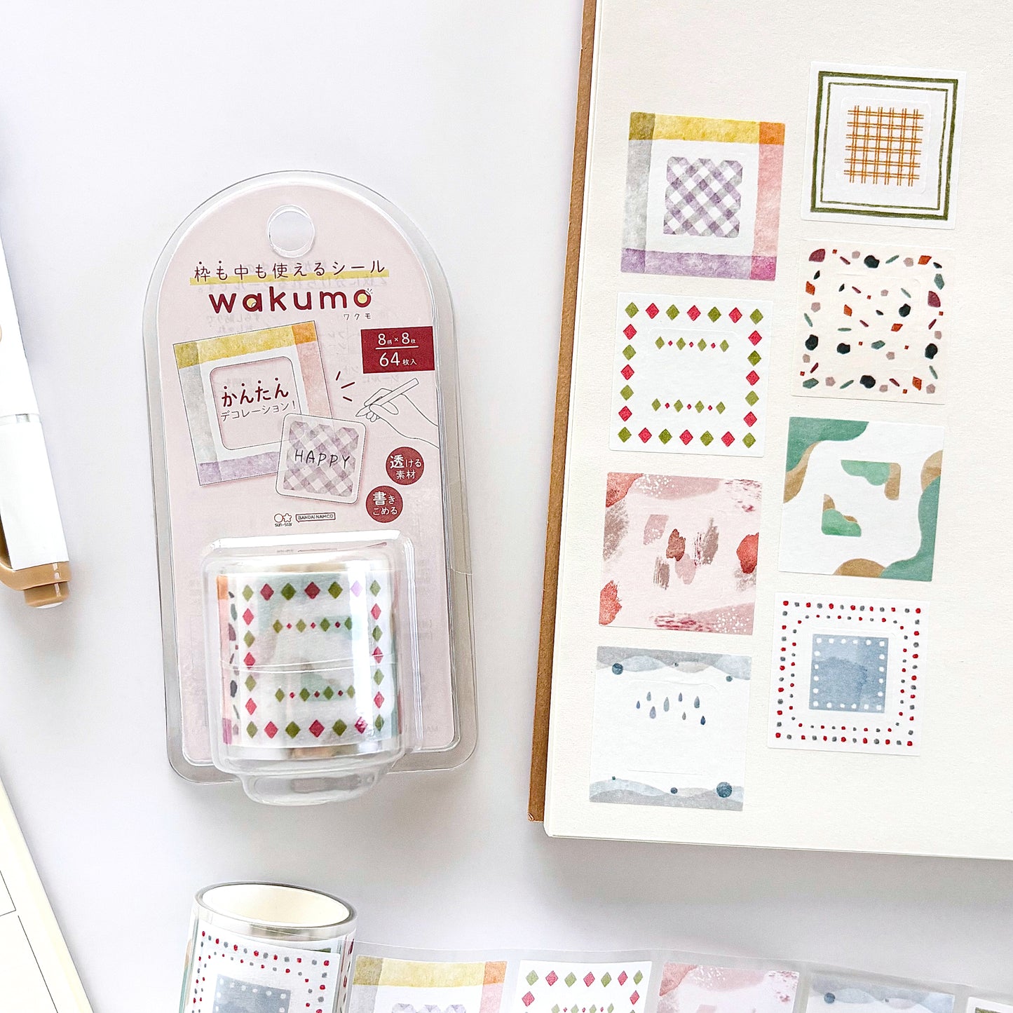 Wakumo Frame Stickers - Square (Pattern)